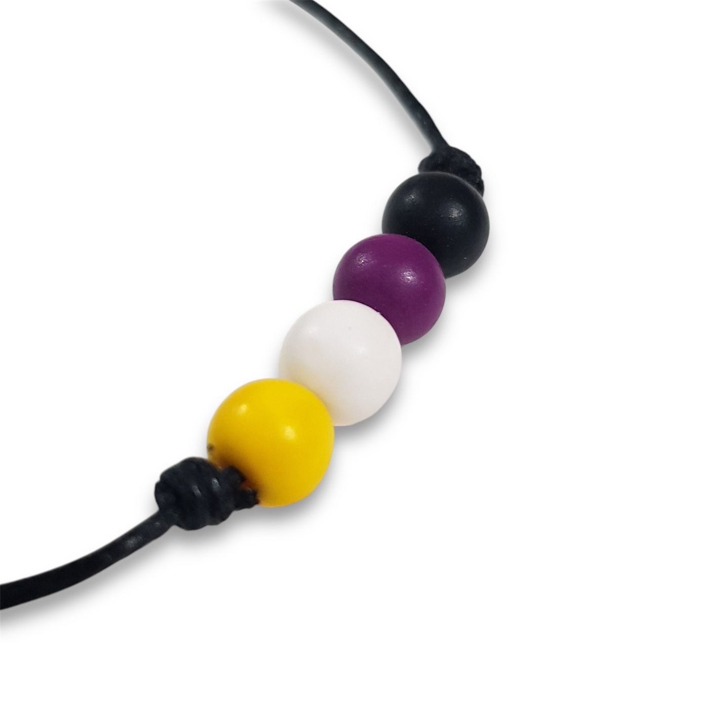 Nonbinary pride flag beaded bracelet