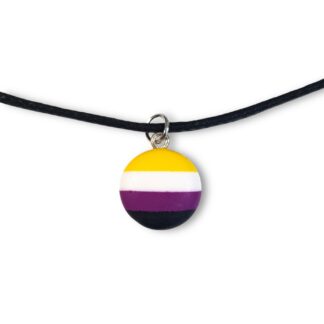 Nonbinary pride flag pendant necklace