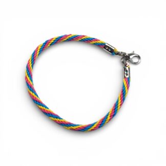 Pansexual pride flag braided bracelet