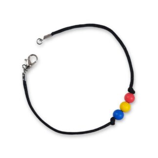 Pansexual pride flag beaded bracelet
