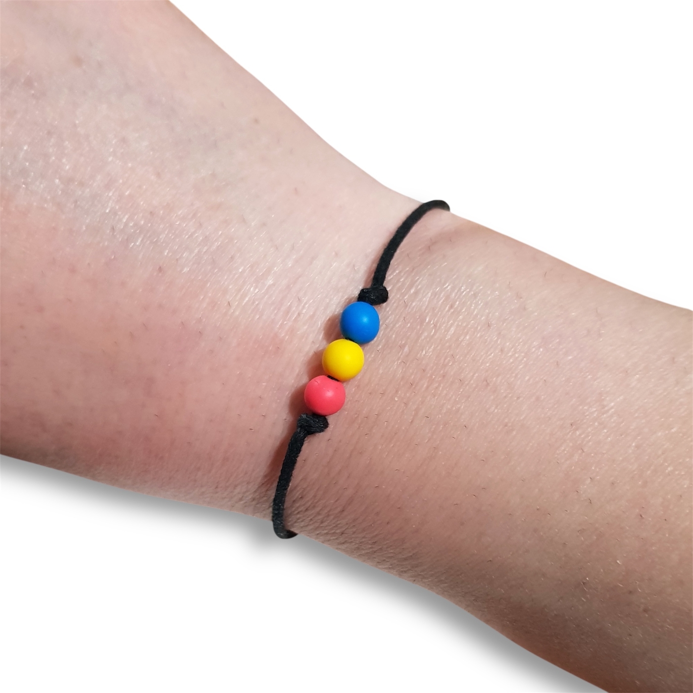 Pansexual pride flag beaded bracelet
