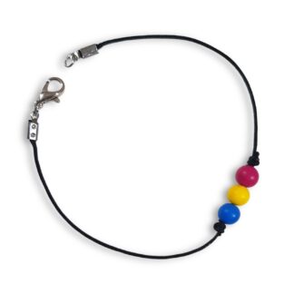 Pansexual pride flag beaded bracelet