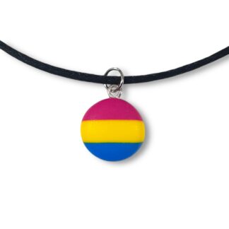 Pansexual pride flag pendant necklace