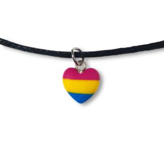 Pansexual pride flag pendant necklace