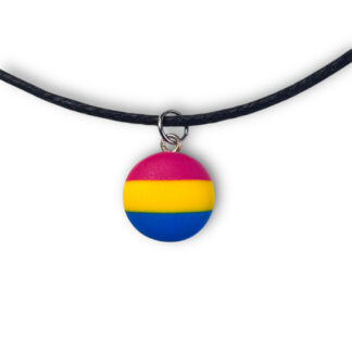 Pansexual pride flag pendant necklace