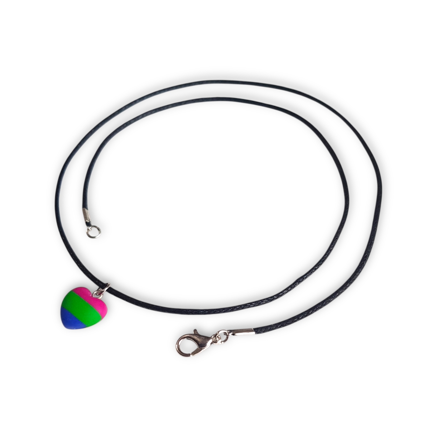Polysexual pride flag necklace