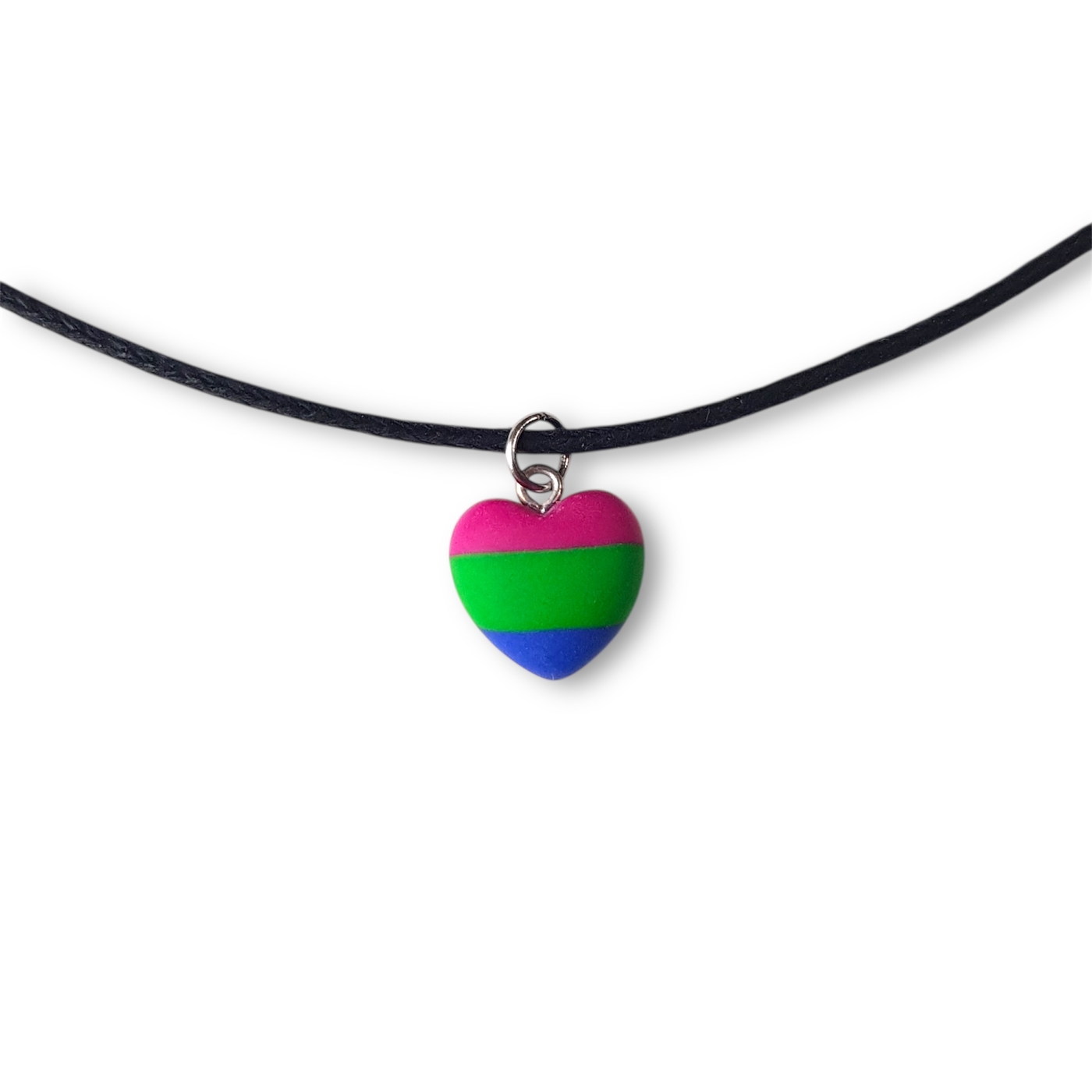 Polysexual pride flag necklace