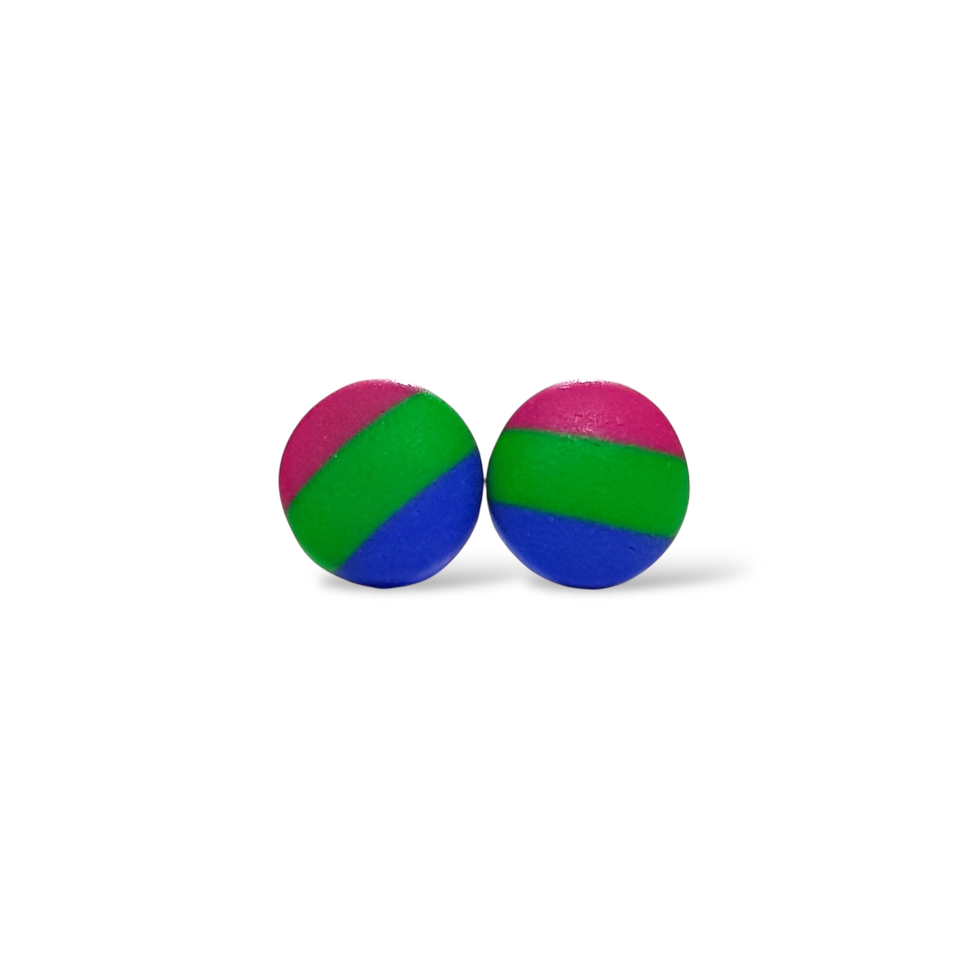 Polysexual pride flag small stud earrings
