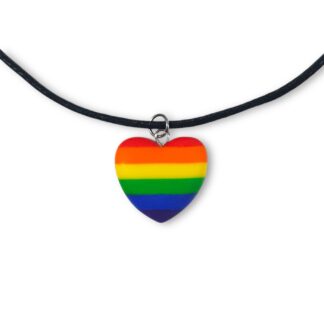 Rainbow pride flag pendant necklace
