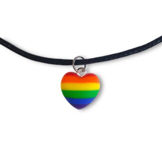 LGBTQ pride flag pendant necklace