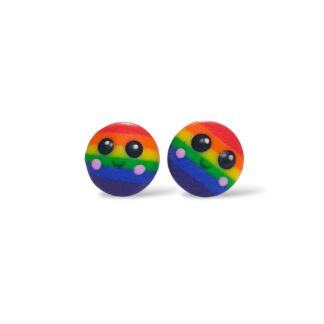 Pride flag kawaii stud earrings