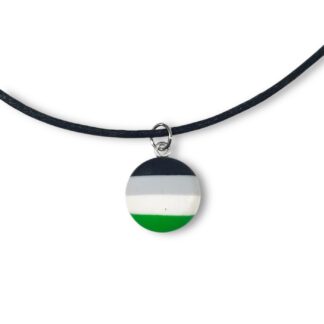 Agender pride flag pendant necklace