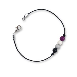 Asexual pride flag beaded bracelet