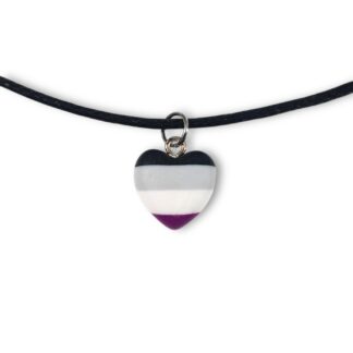 Asexual pride flag pendant necklace