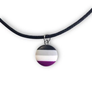 Asexual pride flag pendant necklace