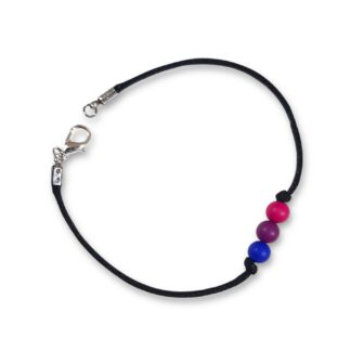 Bisexual pride flag beaded bracelet