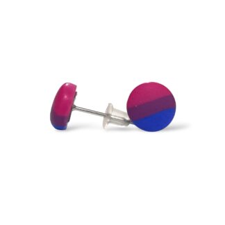 Bisexual pride flag stud earrings
