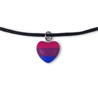 Bisexual pride flag pendant necklace