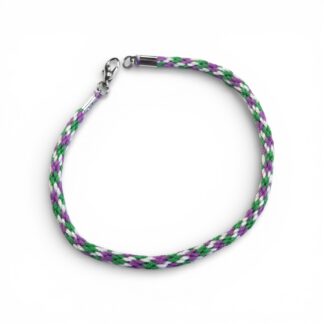 Genderqueer pride flag braided bracelet