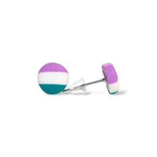 Genderqueer pride flag stud earrings