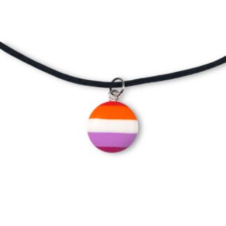 Lesbian pride flag necklace