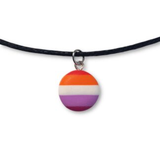Lesbian pride flag pendant necklace