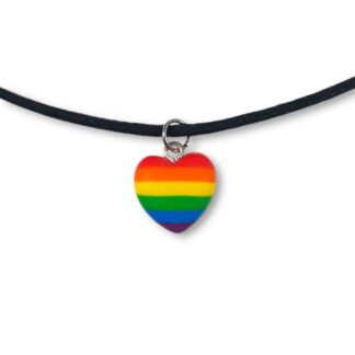 LGBTQ rainbow pride flag pendant necklace