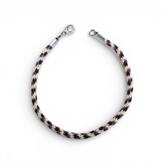 Nonbinary pride flag braided bracelet