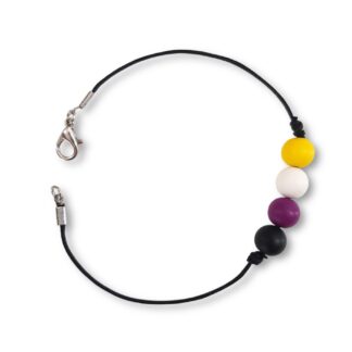 Nonbinary pride flag beaded bracelet