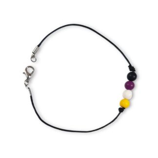 Nonbinary pride flag beaded bracelet