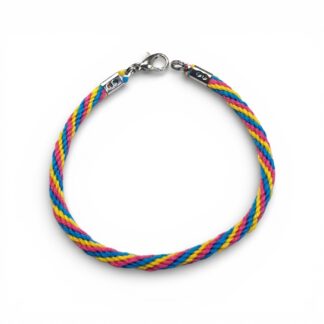 Pansexual pride flag braided bracelet