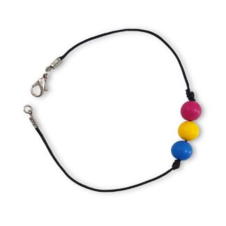 Pansexual pride flag beaded bracelet