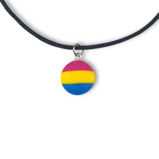 Pansexual pride flag necklace