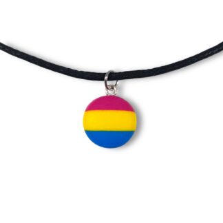 Pansexual pride flag pendant necklace