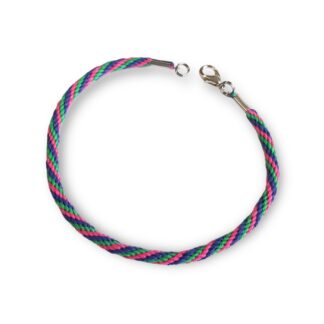 Polysexual pride flag braided bracelet