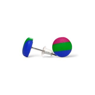 Polysexual pride flag small stud earrings
