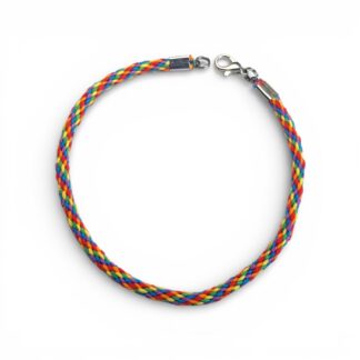 Pride flag braided bracelet