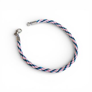 Genderfluid pride flag braided bracelet