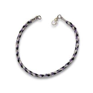 Asexual pride flag braided bracelet