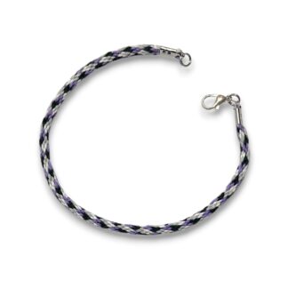 Asexual pride flag braided bracelet