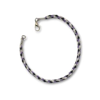 Asexual pride flag braided bracelet