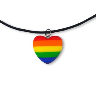 Rainbow pride flag pendant necklace