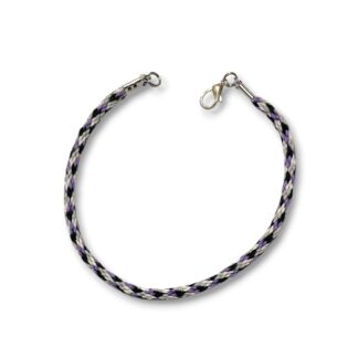 Asexual pride flag braided bracelet